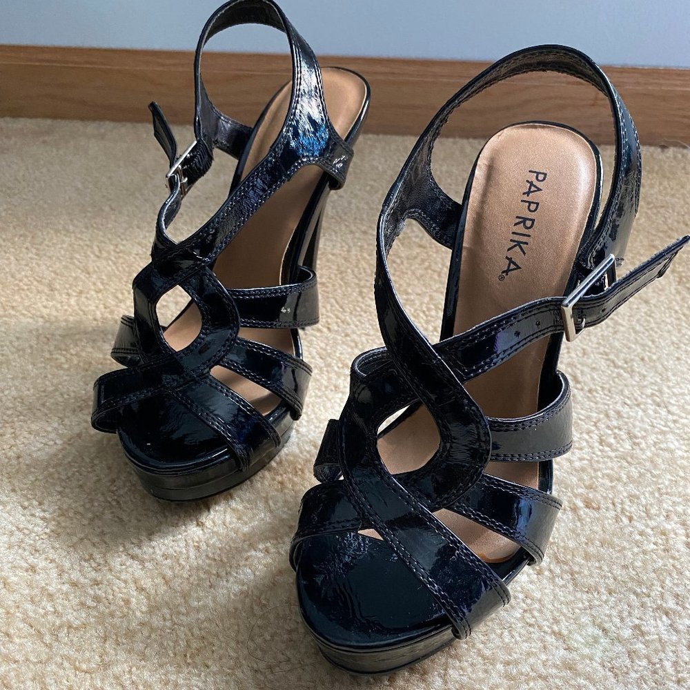 Paprika black heels